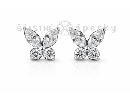 Ocelové náušnice šťastné křídla