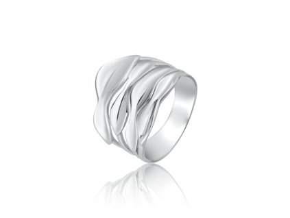 Stříbrný prsten vlnění