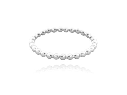 Stříbrný kuličkový prsten