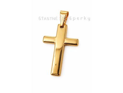 Ocelový pozlacený kříž