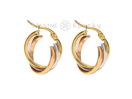 Ocelové náušnice tři v jednom