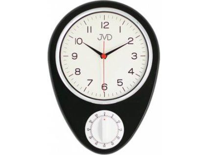 Nástěnné hodiny JVD s minutkou černé