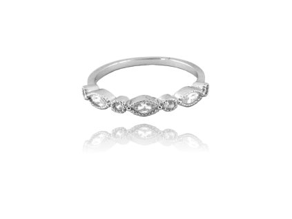 Stříbrný romantický prsten