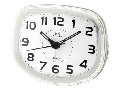 Oválný budík JVD bílý