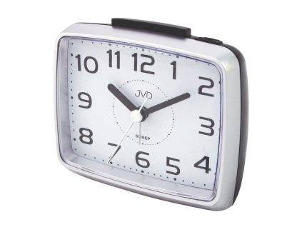 Budík stříbrný JVD