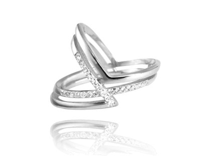 Stříbrný atypický prsten