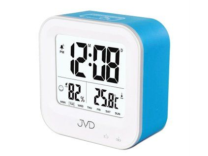 Modrý svítící budík JVD