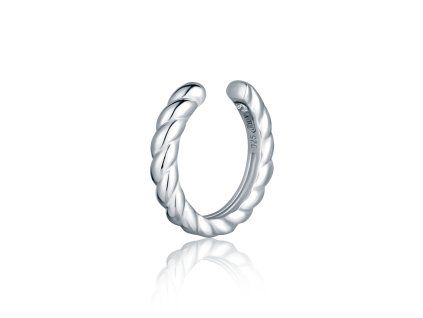 Stříbrná záušnice earcuff zatočená