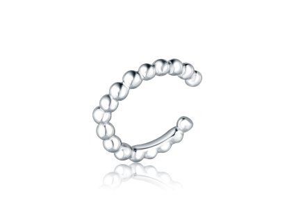 Stříbrná záušnice kuličková earcuff