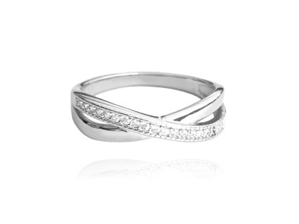 Stříbrný překřížený prsten