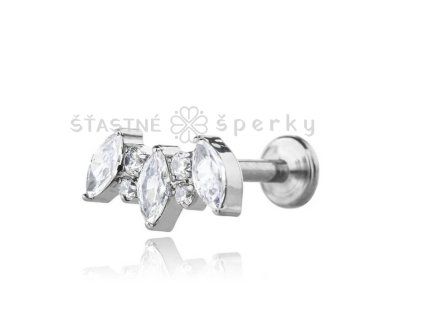 Titanová náušnice kamínky