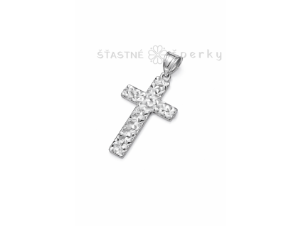 Zlatý přívěsek kříž s brusem