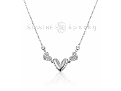 Ocelový náhrdelník šepot srdce