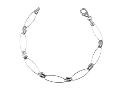 2968 stříbrný náramek oválek kávová zrna C46114