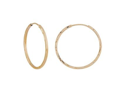Zlaté kruhy broušené 2,8 cm