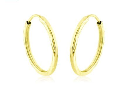 Zlaté kruhy broušené 1,8 cm