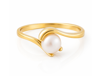 Zlatý prsten s perlou