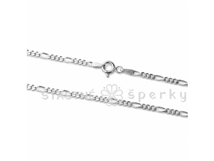 Stříbrný řetízek Figaro 2 mm