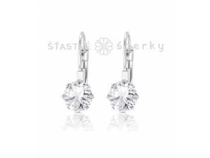 Ocelové náušnice Aurora Crystal Silver