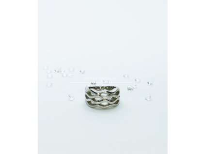 Ocelový propletený prsten