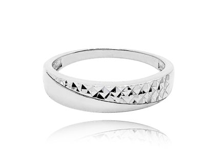 Stříbrný luxusní prsten s brusem