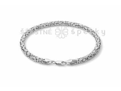 Stříbrný královský náramek