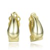 Pozlacené stříbrné náušnice kapky na klipsy pro uši bez dírek