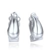 Moderní stříbrné náušnice kapky na klipsy pro uši bez dírek