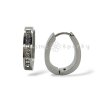 Ocelové náušnice kruhy oválné s kamínky