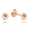 Rose gold stříbrné náušnice KULIČKY 5 mm