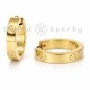 Ocelové náušnice pozlacené větší