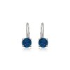 Stříbrné náušnice tmavě modré LEA