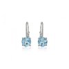 Stříbrné náušnice světle modré LEA