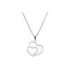 Stříbrné dvojité srdíčko