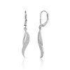 Stříbrné náušnice Vlnící se Třpyt
