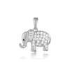 Stříbrný slon se zirkony