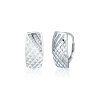 Stříbrné náušnice ledový krystal