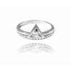 Stříbrný prsten trojúhelník