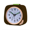 Jednoduchý budík JVD hnědý