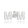 Stříbrné náušnice písmeno "M"