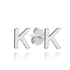 Stříbrné náušnice písmeno "K"