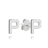 Stříbrné náušnice písmeno "P"