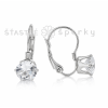 Ocelové náušnice Aurora Crystal Silver