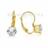 Ocelové pozlacené náušnice Aurora Crystal Silver