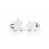 Ocelové náušnice puzzle
