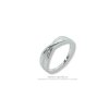 Stříbrný překřížený jednoduchý prsten