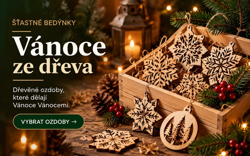 Ručně vyráběné vánoční ozdoby ze dřeva – Šťastné Bedýnky