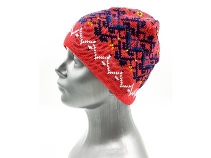 Pánská čepice červená DUŠAN (Barva Červená)