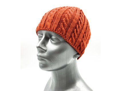 Dámská čepice cihlová ELA (Barva Cihlová)