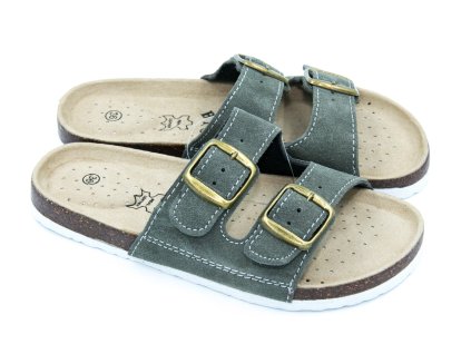 Dámské korkové biopantofle olivové (Velikost 36)